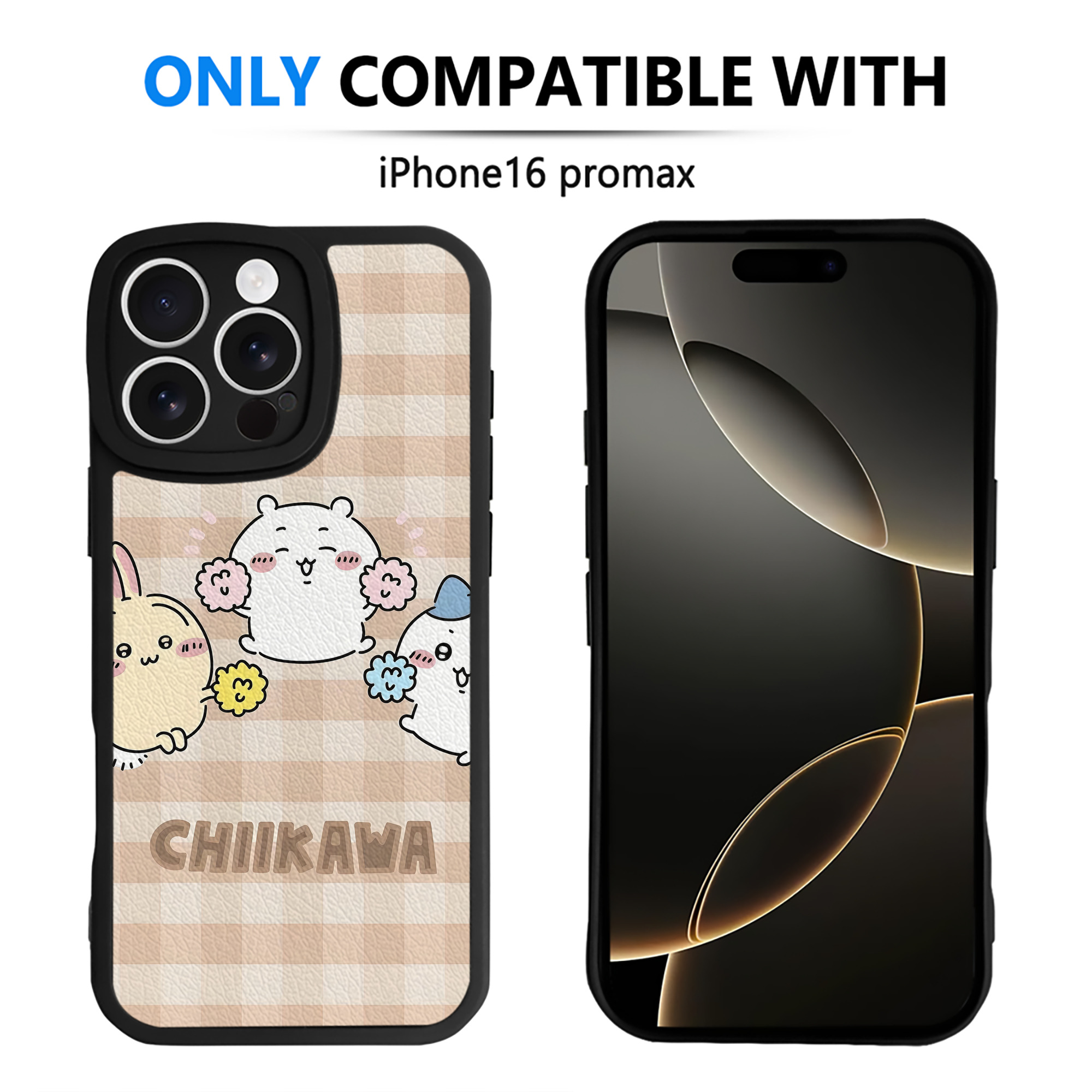 （画像用） ちいかわ Chii-kawa 【iPhone 16シリーズ対応】シリコンスマホケース（レザー調） 材質：シリコン